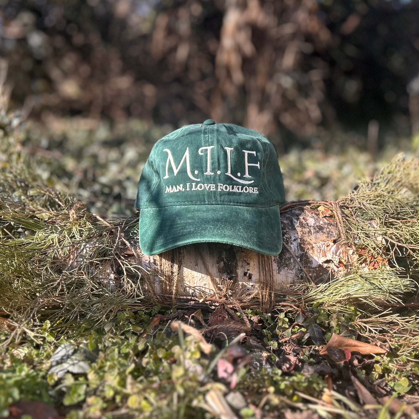 Man, I Love Folklore Dad Hat-Green