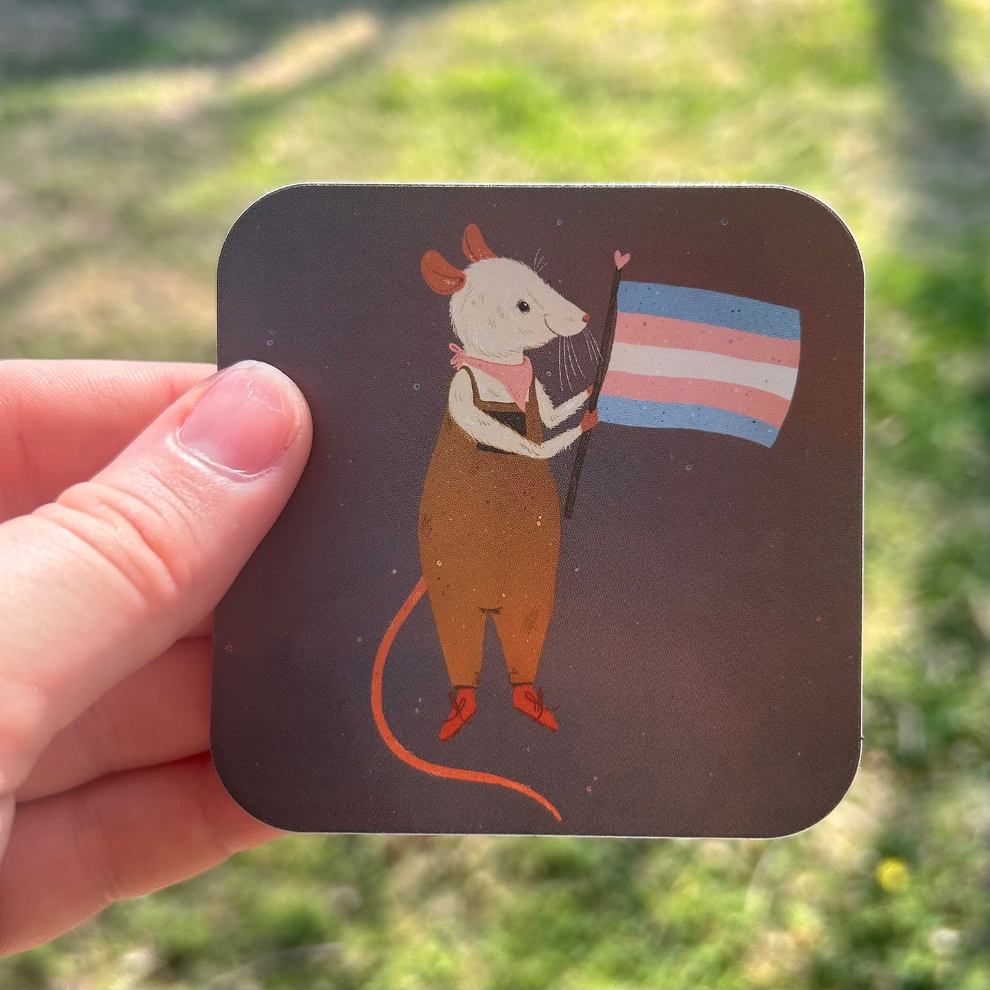 Trans Pride Mouse Sticker