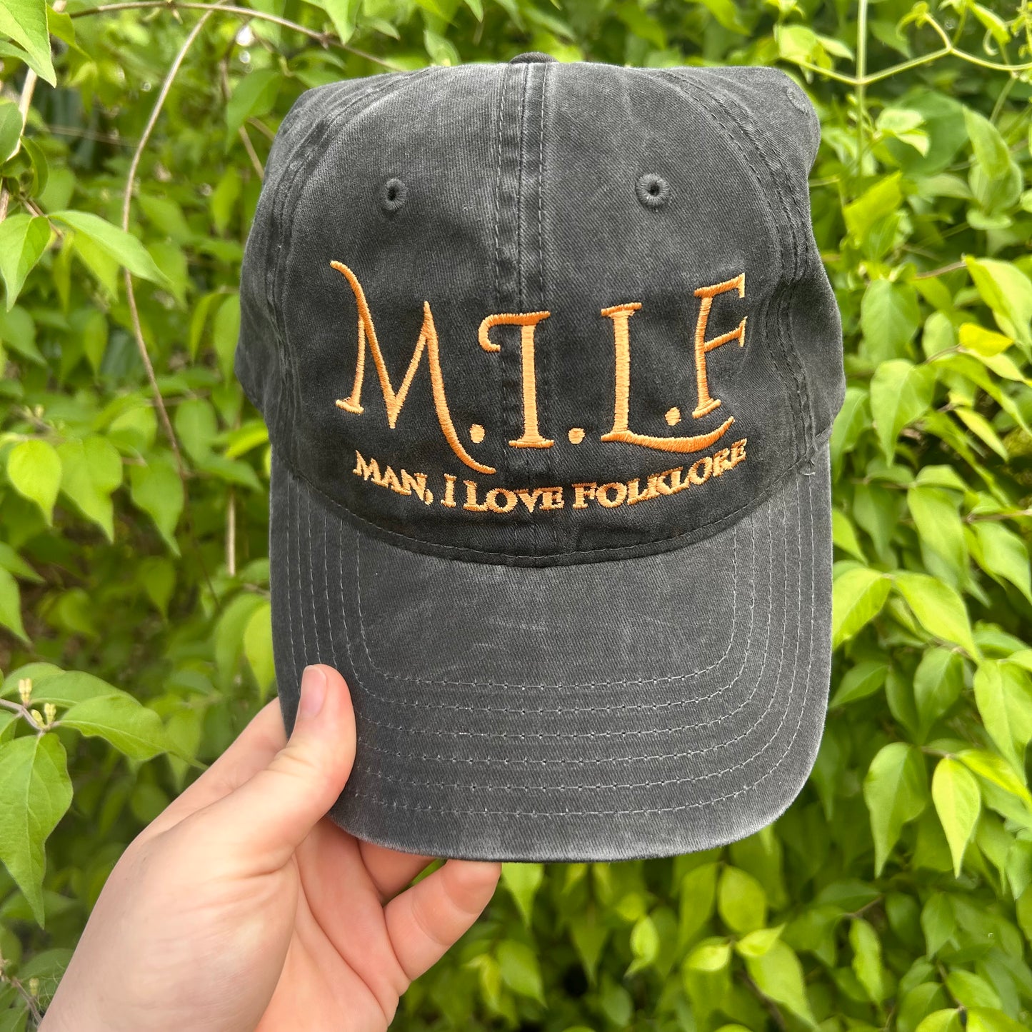 Man, I Love Folklore Dad Hat-Charcoal