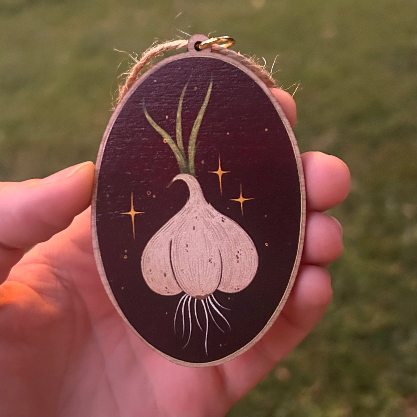 Wooden Garlic Ornament
