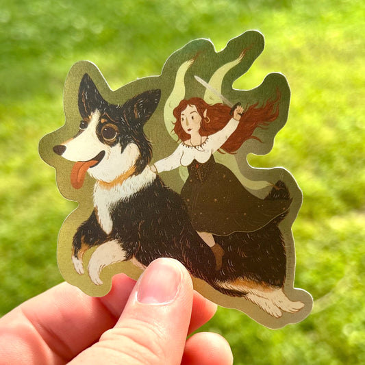 Corgi Fairy Sticker