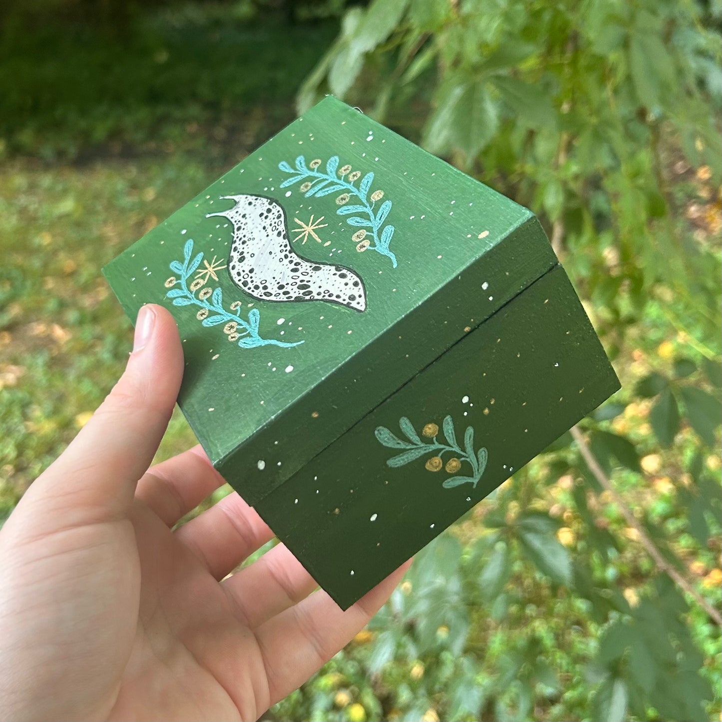 Handpainted Slug Box (Golden Berries)