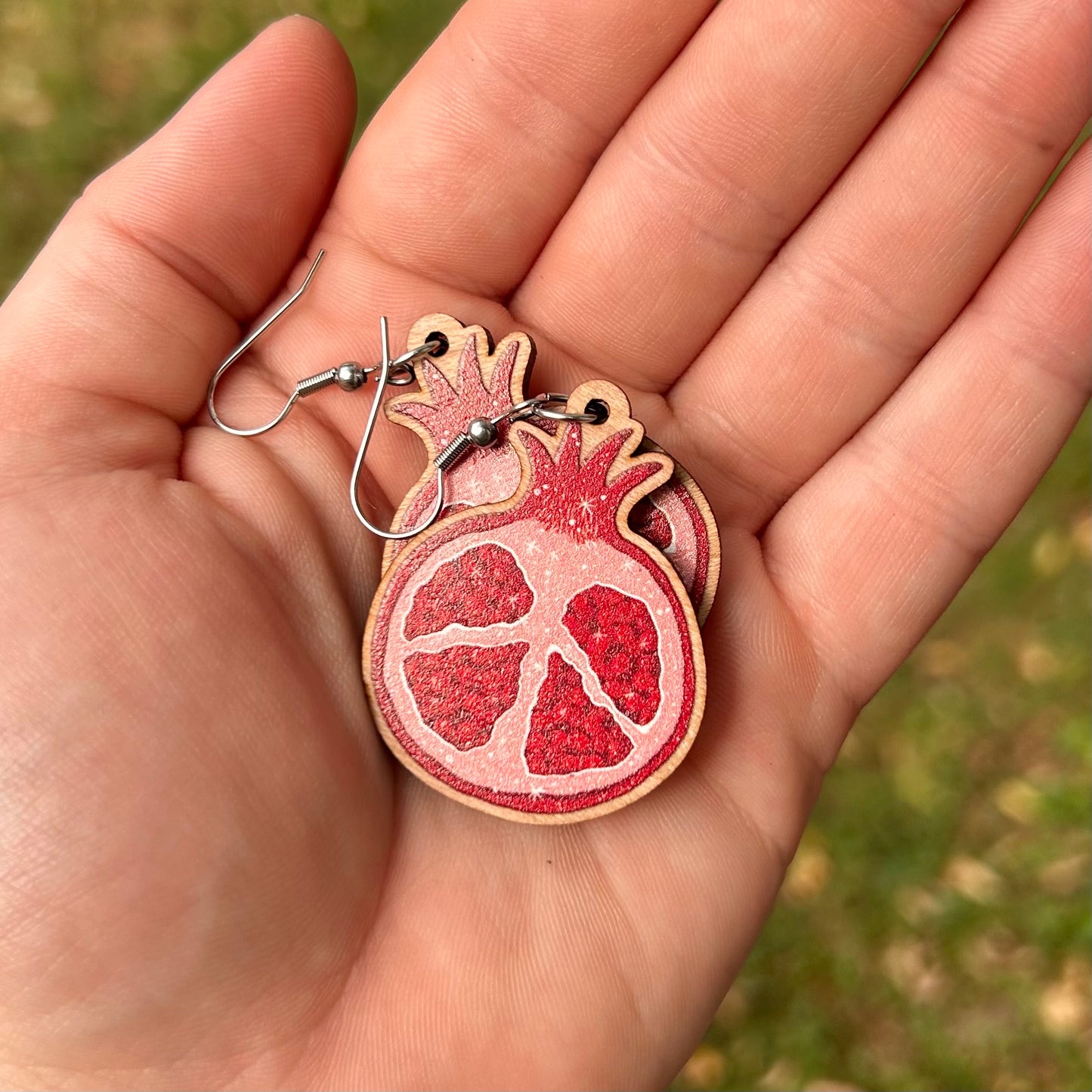 Persephone's Pomegranate Earrings
