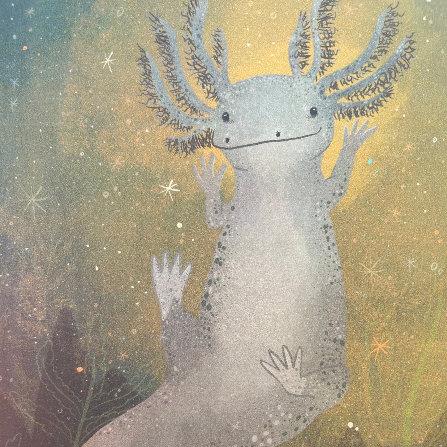 Swampy Axolotle Print