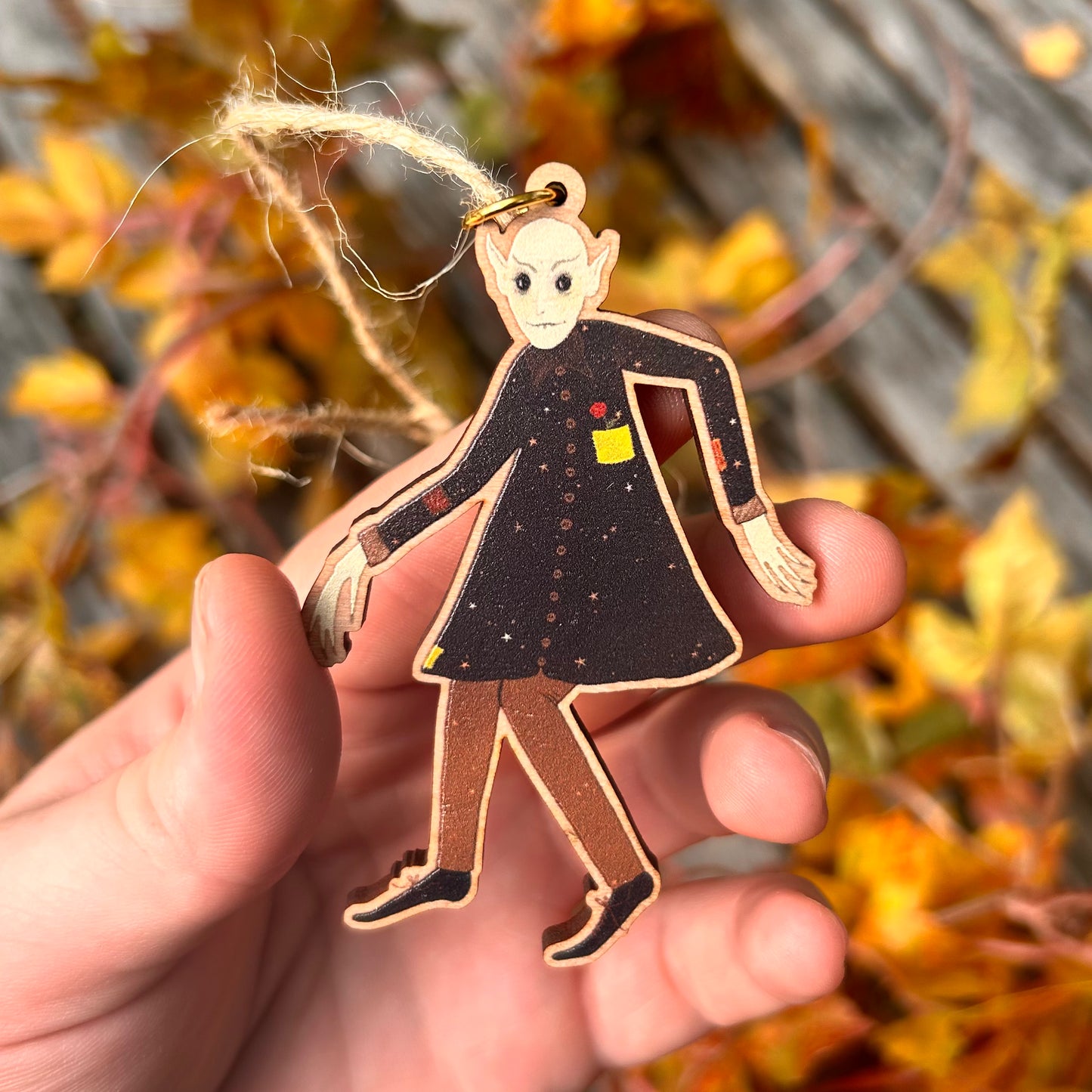 Wooden Nosferatu Ornament