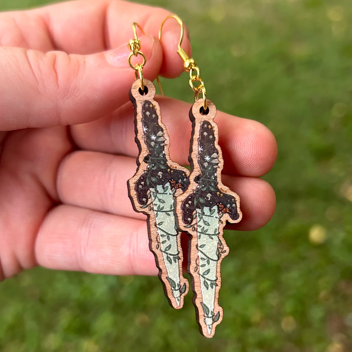 Athame Dagger Earrings