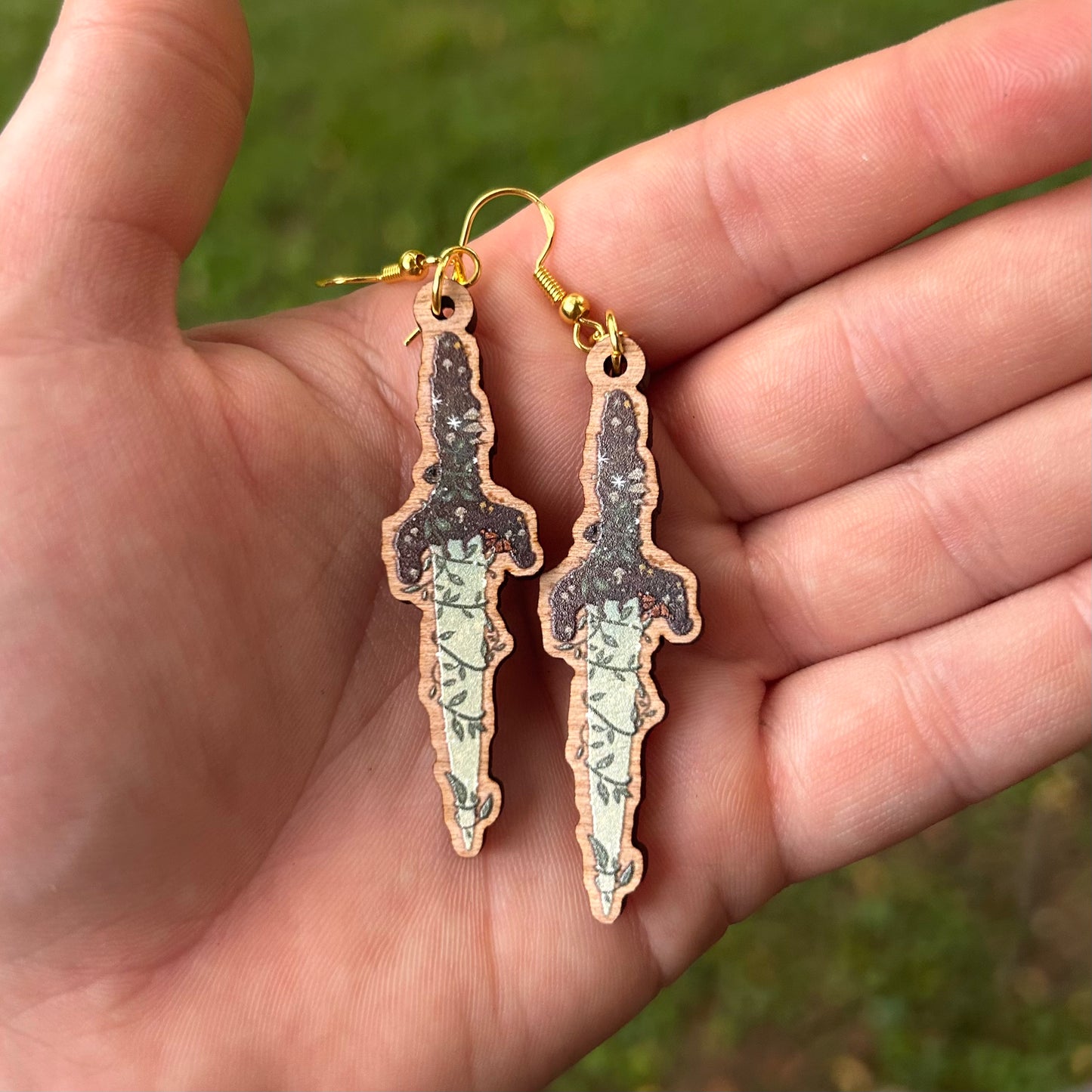Athame Dagger Earrings