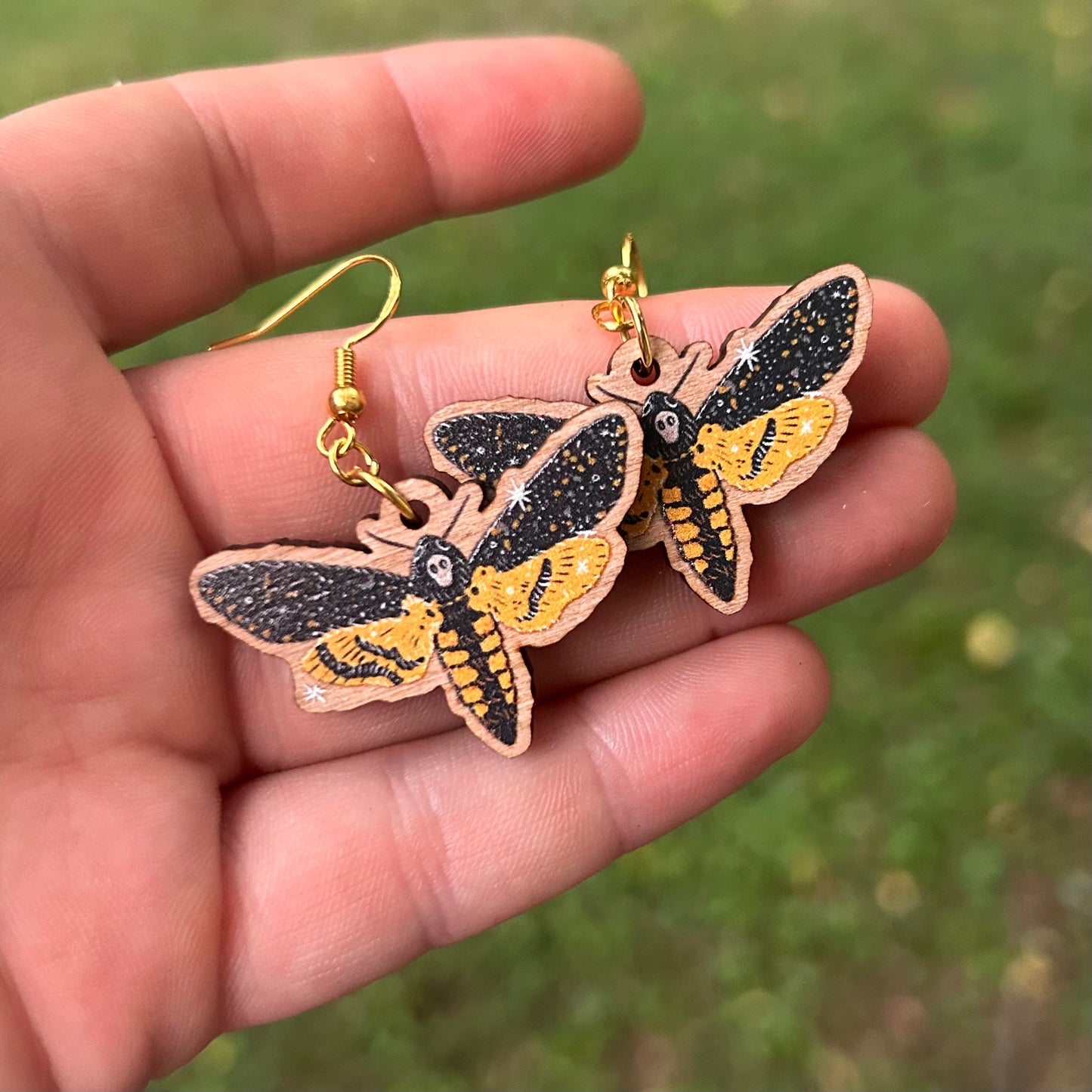 Death's Head Moth Earrings