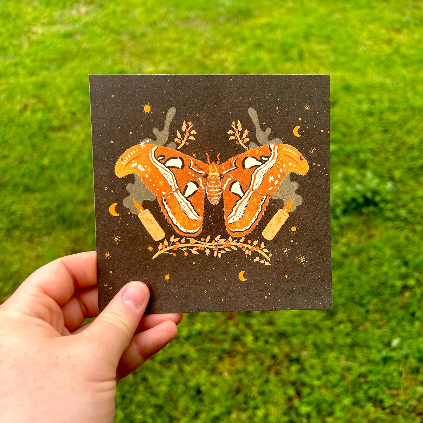 Witchy Atlas Moth Art Print