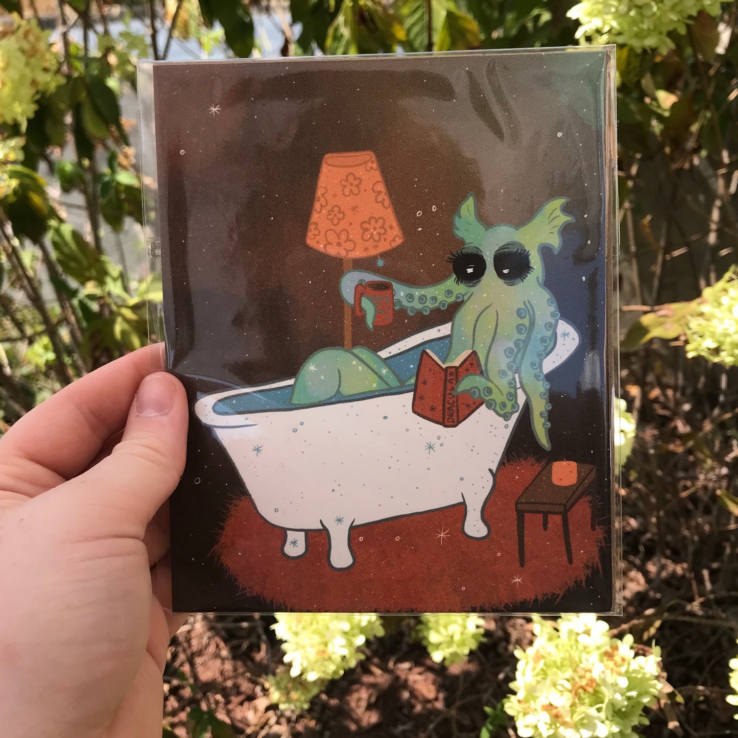 Cthulu Reading Print