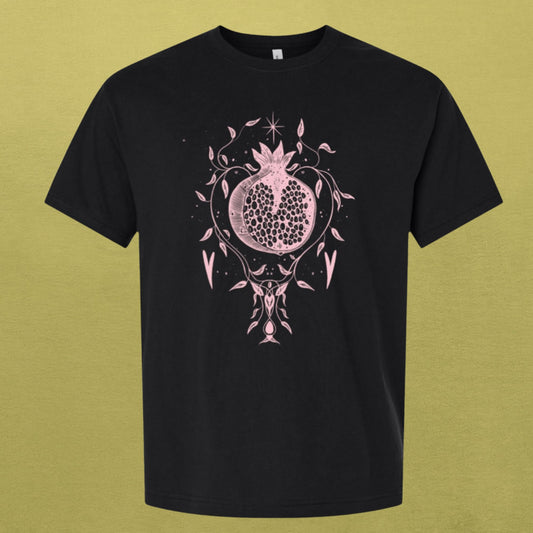 Persephone's Pomegranate Tee-Black