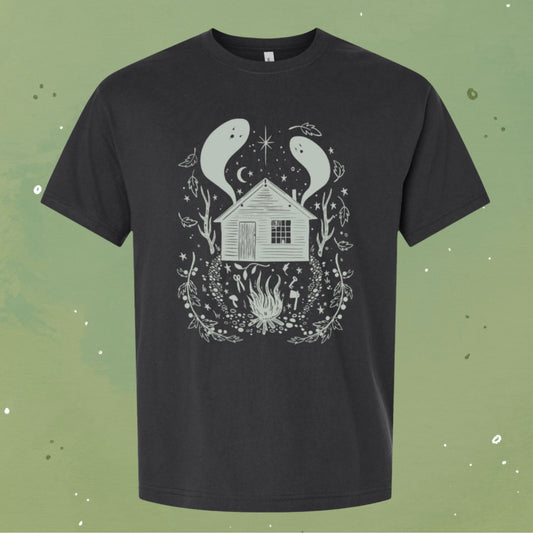 Haunted Cabin Tee-Smoke