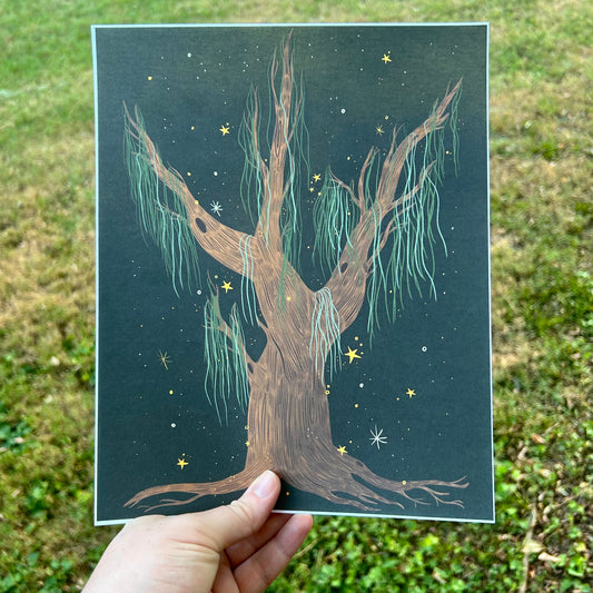 Graceful Willow Tree Art Print