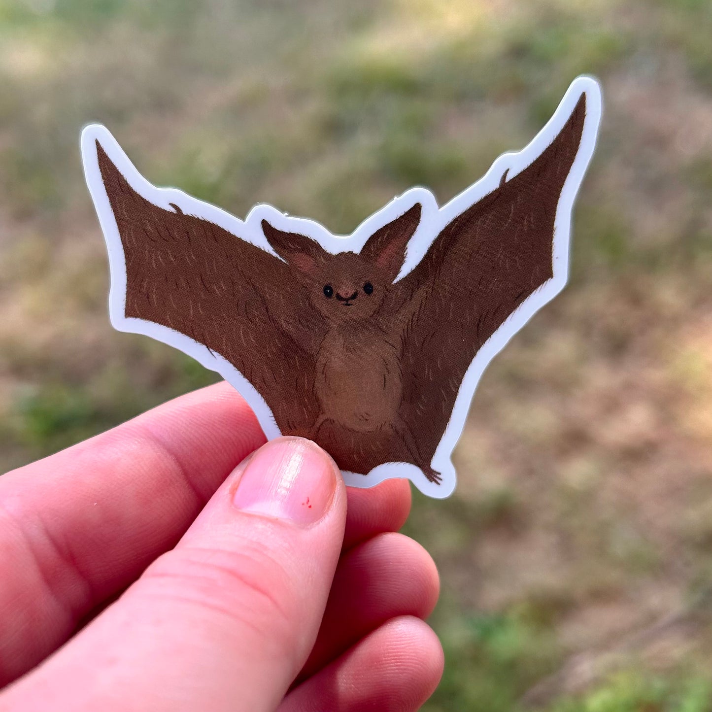 Metallic Bat Vinyl Sticker
