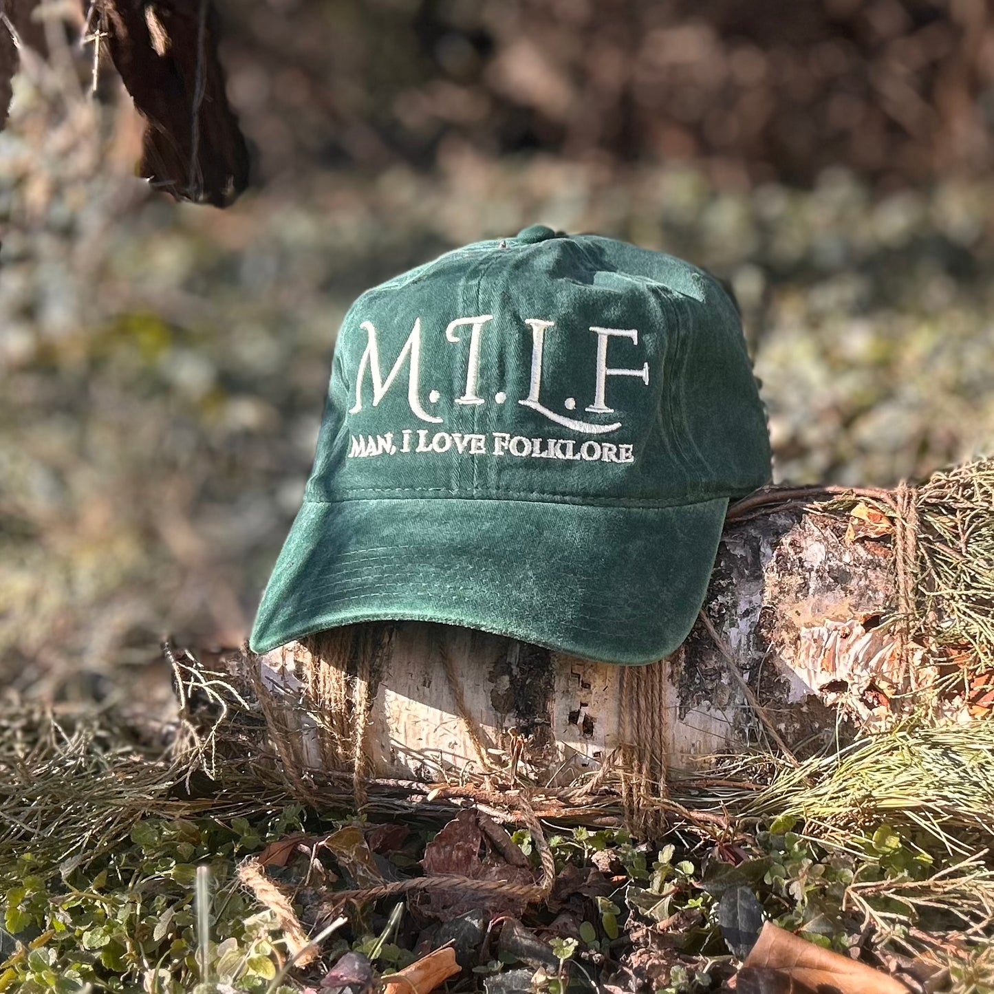 Man, I Love Folklore Dad Hat-Green