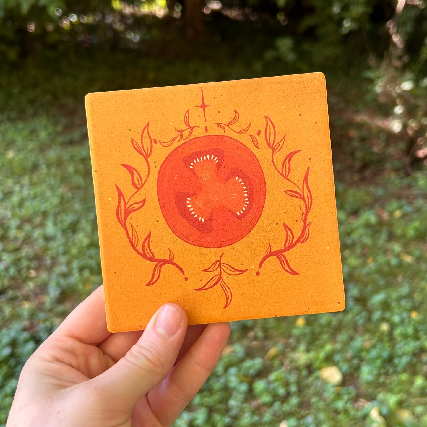 Tomato Season Square Coaster