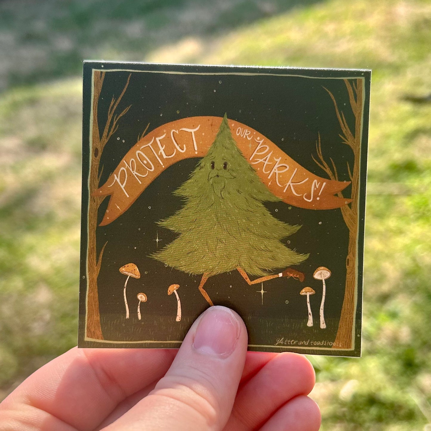 Protect Our Parks Tree Sticker