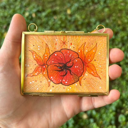 ORIGINAL ART-Framed Tomato and Tomato Flower Drawing