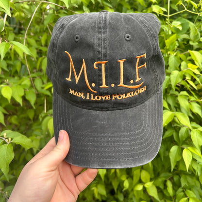 Man, I Love Folklore Dad Hat-Charcoal