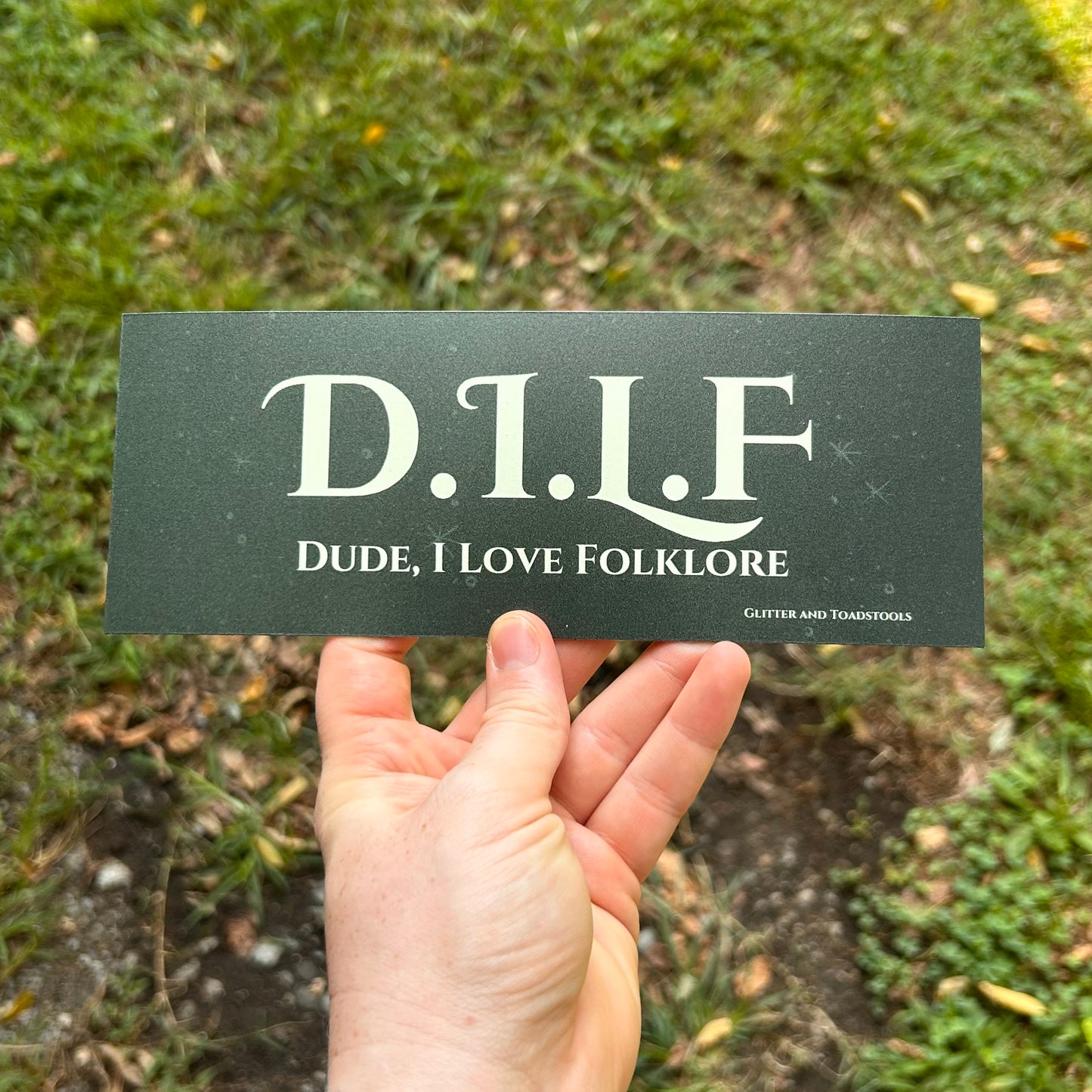 Dude, I Love Folklore Bumper Magnet