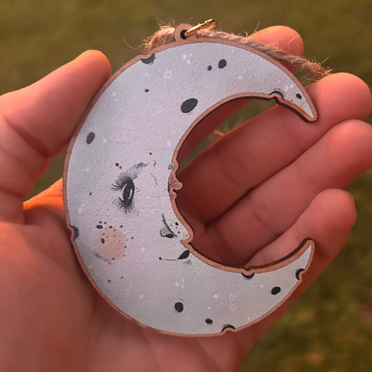 Wooden Moon Ornament