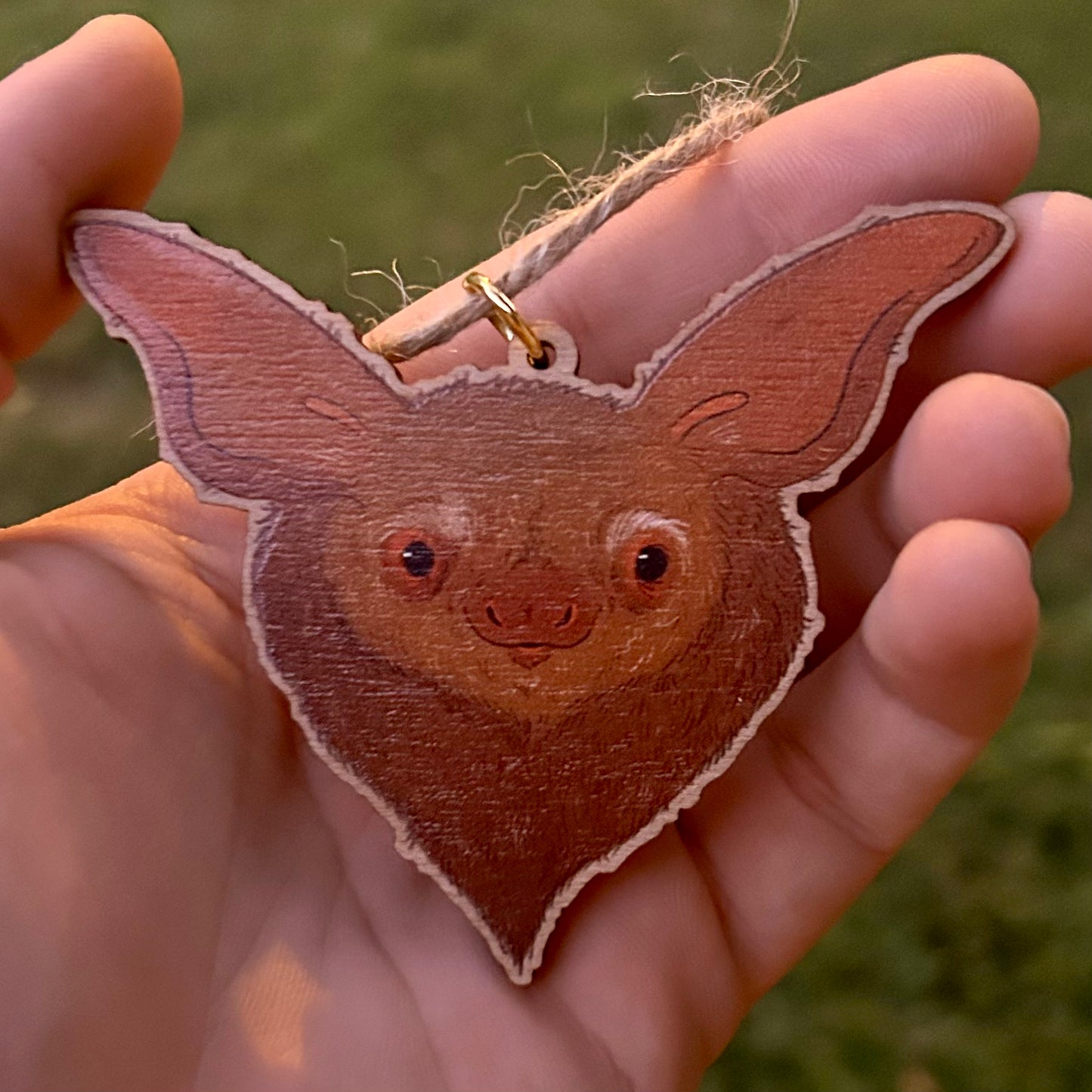 Wooden Bat Ornament