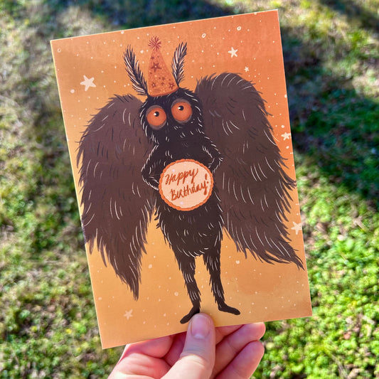 Mothman Birthday Card