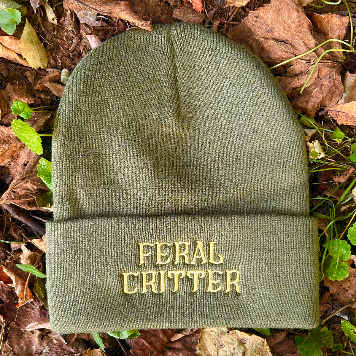Feral Critter Beanie-Soft Olive