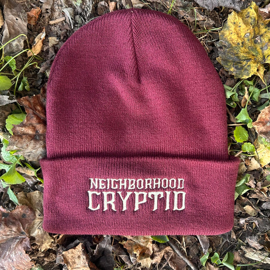 Neighborhood Cryptid Beanie-Maroon