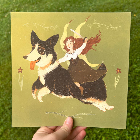 Corgi Fairy Print