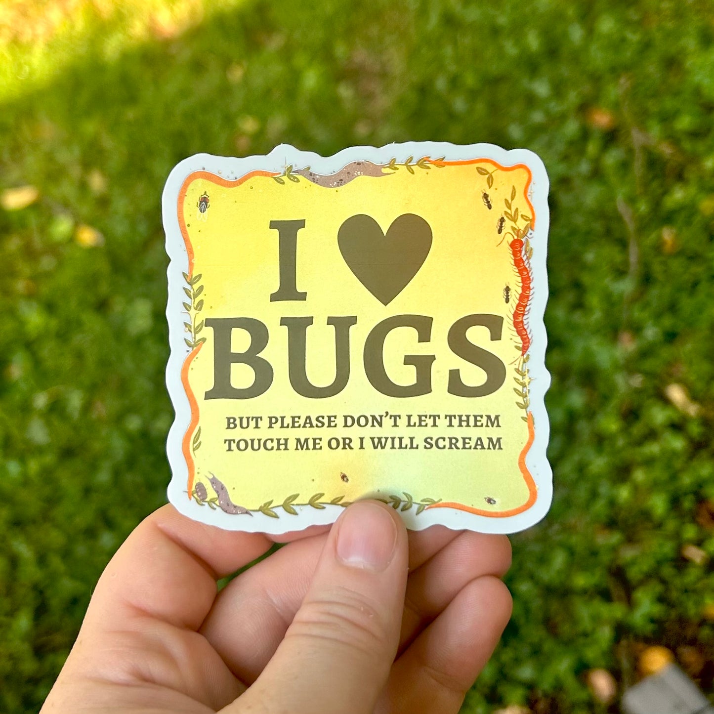I Love Bugs Sticker
