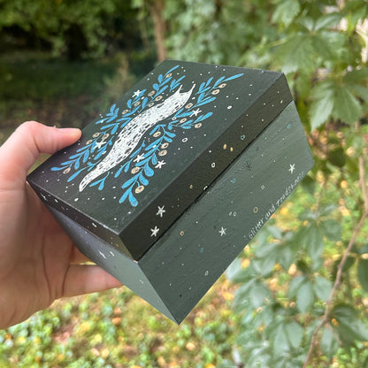 Handpainted Slug Box (Blue Leaves)