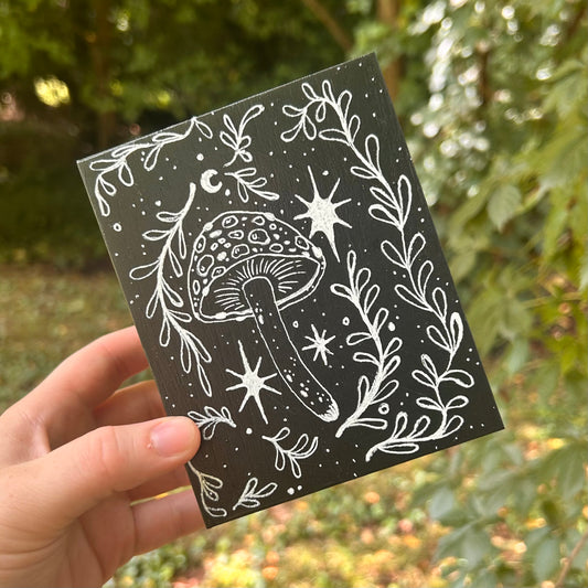 Handpainted Mushroom Box