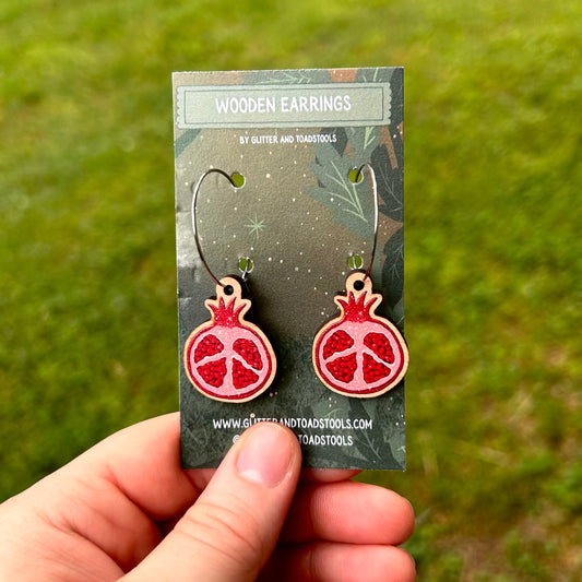 Persephone's Pomegranate Earrings
