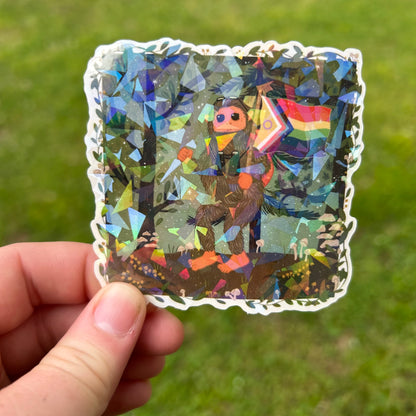 Sparkly Sasquatch Pride Sticker