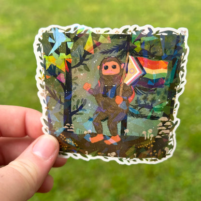 Sparkly Sasquatch Pride Sticker