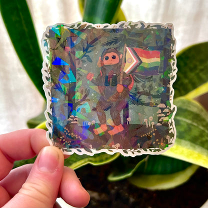 Sparkly Sasquatch Pride Sticker