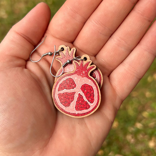 Persephone's Pomegranate Earrings