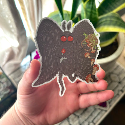 Merry Mothman Metalic Sticker