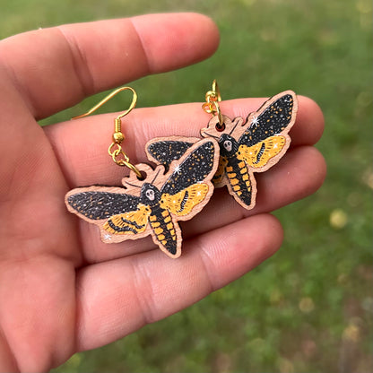 Death's Head Moth Earrings