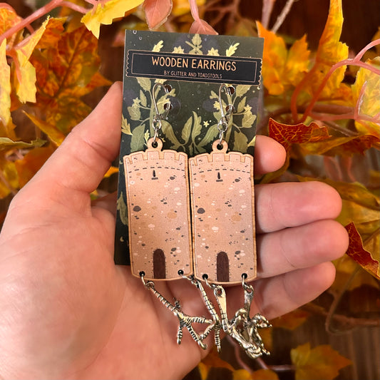 Baba Yaga Medieval Castle Earrings