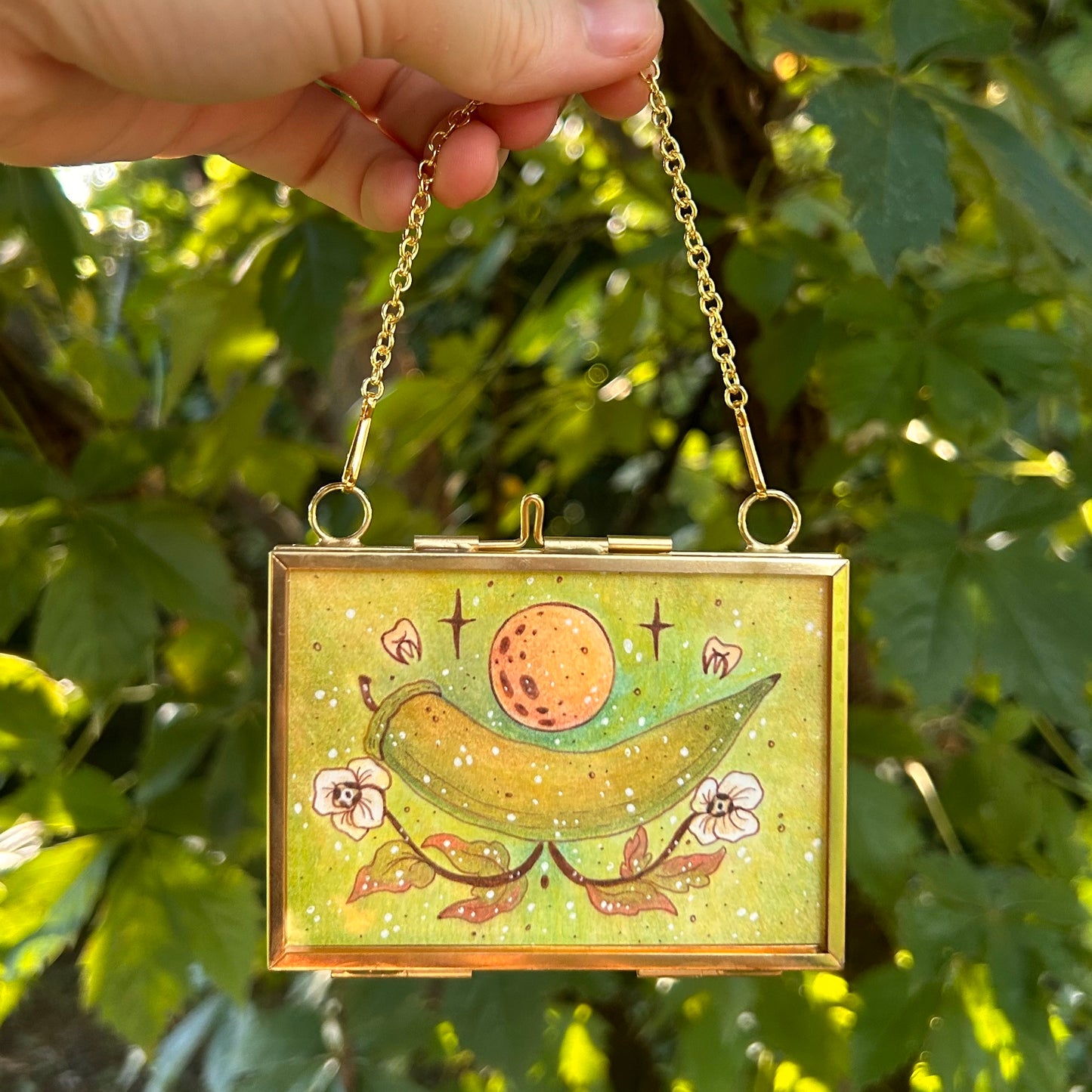 ORIGINAL ART-Okra Moon