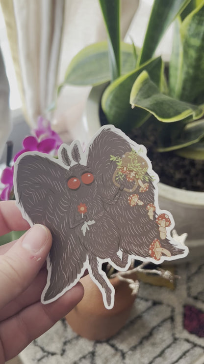 Merry Mothman Metalic Sticker