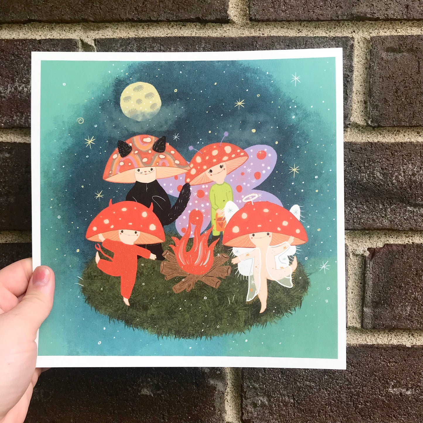 Spooky Mushrooms Print