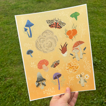 Weird Mushrooms Art Print