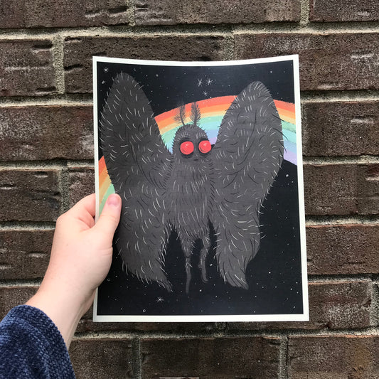 Rainbow Moth Man Print