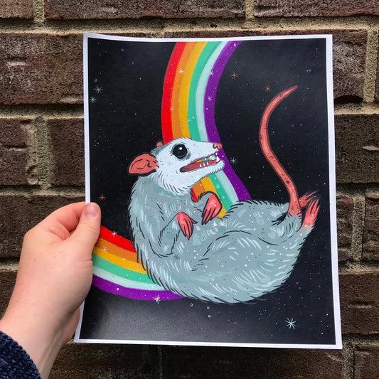 Rainbow 'Possum Print